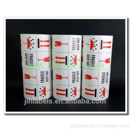 THIS SIDE UP, FRAGILE, KEEP DRY, SIZE 4X4 Inches ,500 labels/roll,semi-glossy